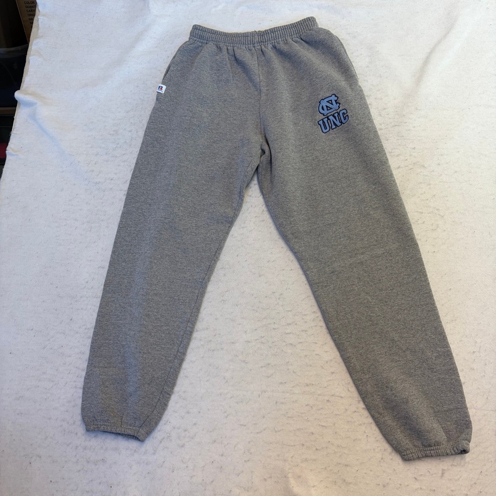 Russell Athletic Sweatpants Mens Small Gray UNC North Carolina Tar Heels Joggers